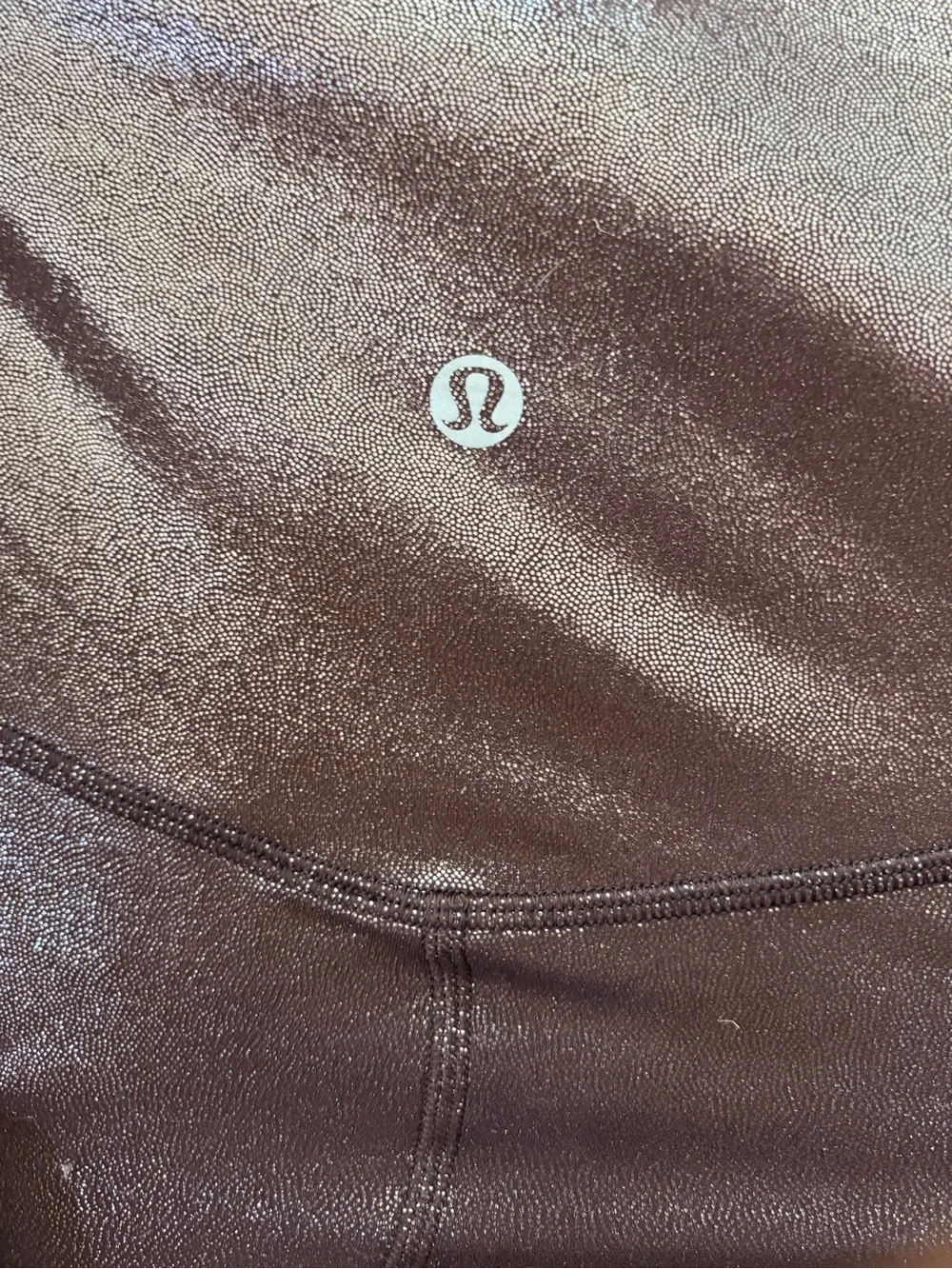 lululemon athletica Shimmer Metallic Brown Leggings